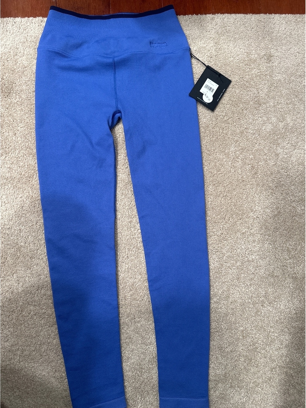 (4)Spiritual Gangster Love 7/8 Legging in Blue, Size Small